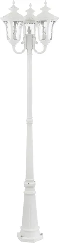 Vista 2 de Livex Lighting 7866-13 7866-03 Soporte de poste tradicional para exteriores de tres luces de la colección Oxford en acabado blanco