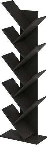 Vista 469 de Furinno - Estantería de cubos de 5 niveles serie Luder para libros y almacenamiento, color roble francés