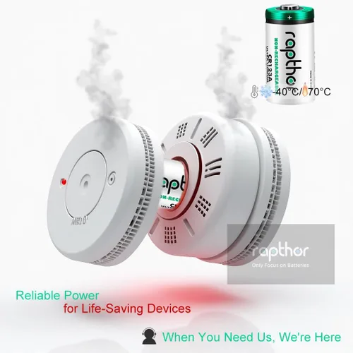 Vista 6 de rapthor CR123A Paquete de 40 baterías de litio de 1650mAh de alta potencia Certificado UL 3V no recargables a granel con PTC incorporado