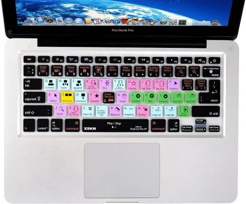 Vista 2 de Final Cut Pro X - Funda protectora de silicona para MacBook Pro 13 15 17 pulgadas (teclado ISO de EE. UU. / Europa)