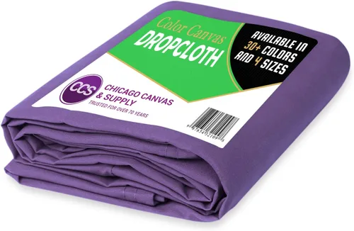 Vista 32 de CCS - Tela de lona para caídas, lona de algodón resistente para cortinas, manteles, telón de fondo, pintura, cubierta de suelo, lavable y Negro