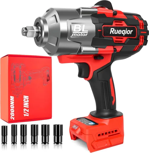 Vista 12 de Llave de impacto inalámbrica de 1/2 pulgada para batería DeWalt 20 V MAX, llave de impacto de 1000 pies-libras (1360 N.m), impacto eléctrico sin
