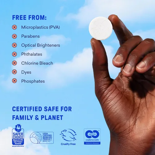 Vista 7 de BLUELAND Pastillas de detergente para ropa, 36 unidades, cápsulas, hojas y alternativa líquida sin plástico, respetuosas con el medio ambiente, sin