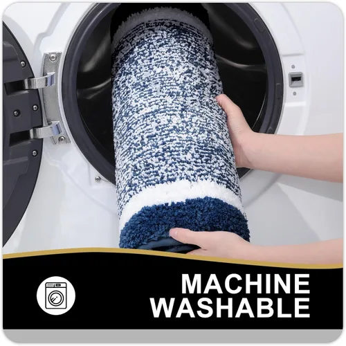 Vista 110 de OLANLY Alfombra de baño de microfibra extrasuave y absorbente, antideslizante, lavable a máquina, de secado rápido, adecuada para suelo de baño