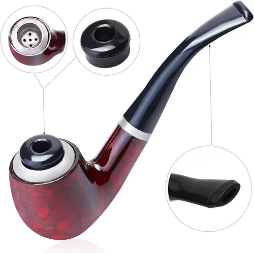 Vista 3 de Beelittle - Juego de accesorios de disfraz de capitán de yate - Sombrero de marinero con pipa de maíz y lentes de aviador