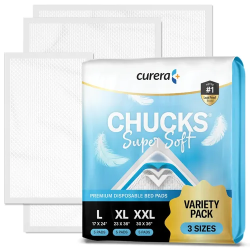 Vista 9 de Almohadillas Chucks Desechables 36 x 36 [Paquete de 50] Almohadillas Chux para Incontinencia, Almohadillas Protectoras Absorbentes de Fluff