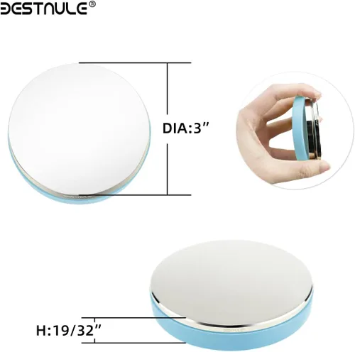 Vista 2 de BESTNULE Bloque de banco de acero profesional, cubierto con plástico suave TPR en la parte inferior, espejo de mesa de estampado de metal, pulido