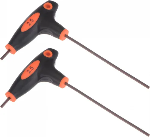 Vista 13 de uxcell Llave hexagonal de 0.079 in con mango en T de doble extremo, acero métrico S2 2 piezas