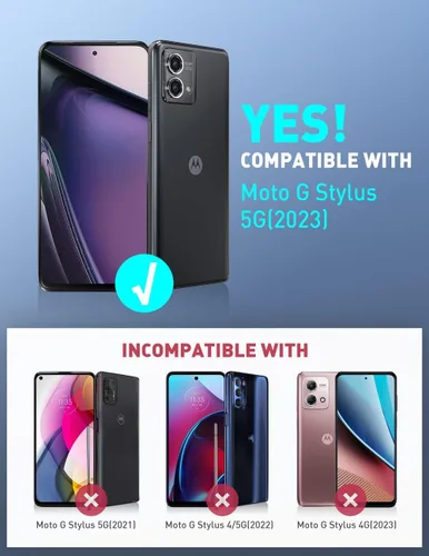 Vista 2 de i-Blason Armorbox Lite - Funda para Moto G Stylus 5G (versión 2023) [no para versión 4G/2022/2021], [2 protectores de pantalla de vidrio templado]