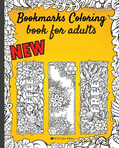 Bookmarks coloring book for adults: Flowers with words-Pretty bookmarks for women and Seniors Who Love Reading - 8x10” 50 bookmarks nice gift