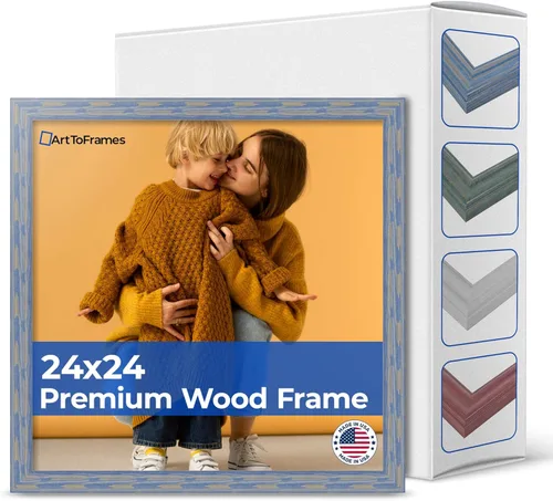 Vista 122 de Marco profundo de madera vincapervinca para fotografía 1.5 pulgadas de ancho.