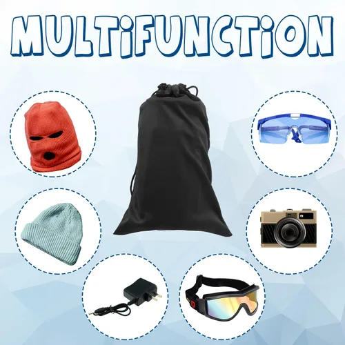 Vista 4 de AIEX Bolsa para gafas, 4 piezas, bolsa de microfibra, bolsa de gafas de esquí, bolsa de gafas de sol, bolsa de gafas de sol a granel, bolsa