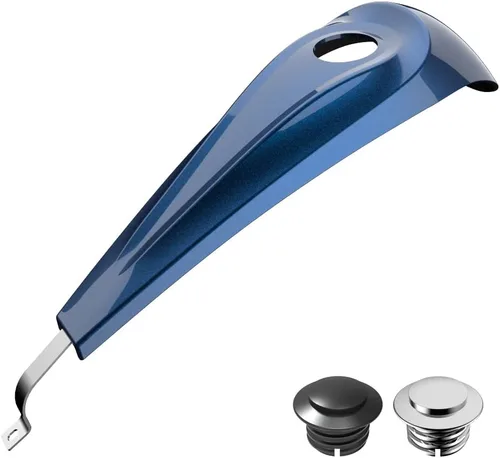 Vista 97 de Consola de tanque de perfil bajo para Harley Touring 2008+, whisky ámbar, panel de combustible de tablero liso y tapa de tanque de gasolina cromada