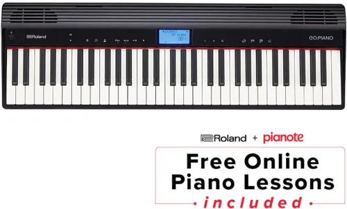 Vista 2 de Roland GOPIANO Teclado de piano digital portátil de 61 teclas con altavoces Bluetooth integrados y enseñanza electrónica (GO-61P)