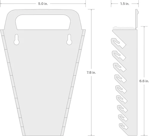 Vista 2 de TEKTON Soporte para llaves combinadas de 9 herramientas (rojo) 79365 Fabricado en Estados Unidos