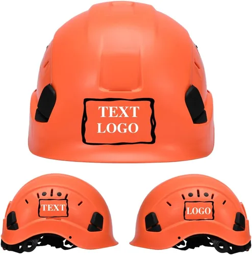 Vista 35 de YOWESHOP Casco de seguridad personalizado para construcción Casco de trabajo de seguridad con suspensión de trinquete ajustable de ala completa