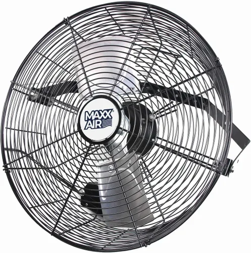 Maxx Air Ventilador de montaje en pared | Ventilador de grado comercial de 18 pulgadas para garajes, tiendas, graneros y patios para uso al aire