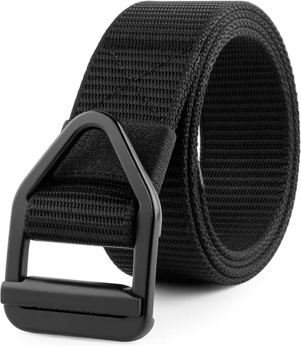 Vista 7 de JASGOOD Cinturón táctico de nailon reforzado resistente para hombres correa de cinturón militar ajustable con hebilla de metal