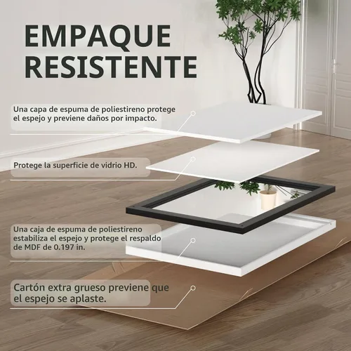 Vista 6 de Espejo Negro de Granja para Pared, Espejos Cuadrados de Baño con Marco de Madera de 18x26 Pulgadas para Tocador, Espejos Estilo Puerta de Granero