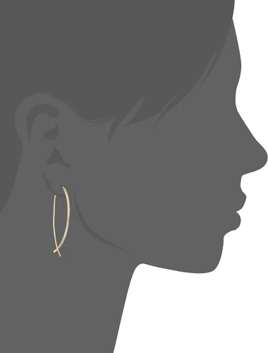 Vista 2 de Tienda Collection 14k Rose Gold Plated Sterling Silver Hard Wire Threader Earrings