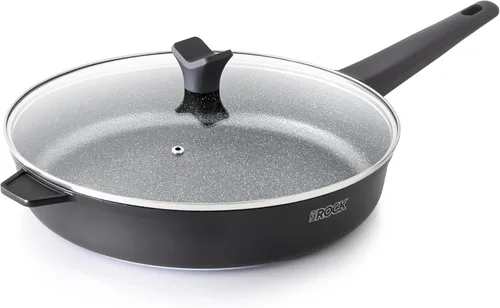 Vista 13 de THE ROCK SOHO - Sartén antiadherente de 8 pulgadas con tapa – Nada se pega, nunca se deforma, dura más, sartén de cerámica no tóxica con mango