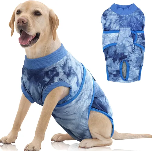 Vista 19 de FUAMEY Traje de Recuperación para Perros Machos, Trajes de Cirugía de Castración para Perros, Camisas de Esterilización para Cachorros Hembra