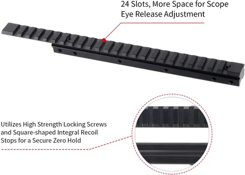 Vista 7 de Picatinny Rail Dovetail to Picatinny Adapter for 11mm to 20mm Converter Rail Mount, Lightweight Rail Mount for 1913 Rails
