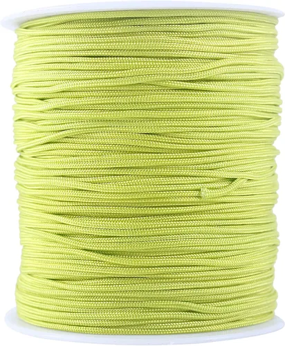 Vista 90 de KONMAY 1 rollo de cuerda de nailon de 150 yardas, trenzado de 0.016 in de nailon Shamballa Macramé/cordón de cuentas, cordón de nudo chino, cuerda