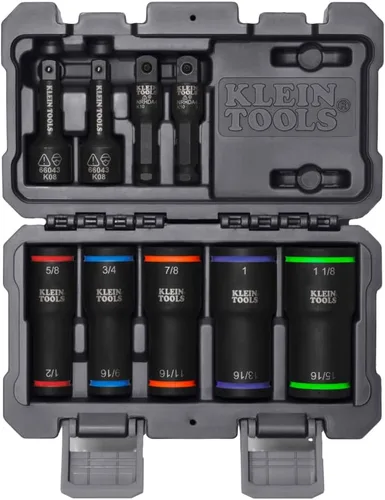 Vista 16 de Klein Tools 66074 Impact Driver Flip Socket, tamaños de 3/4 y 13/16 pulgadas, uso con llaves de impacto compactas Klein Tools BAT20CW, BAT20CW1