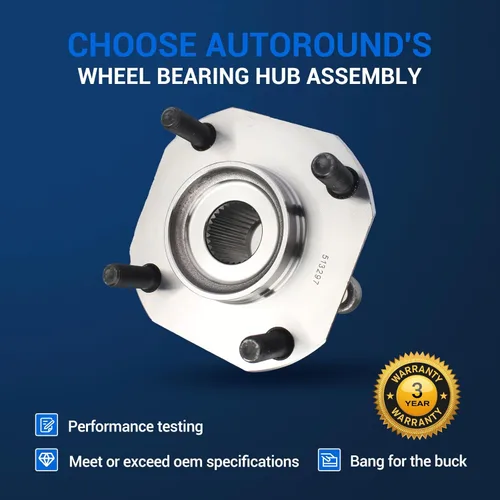 Vista 5 de Autoround 513297 Par de buje de rueda delantera de repuesto para Nissan Sentra 2007 2008 2009 2010 2011 2012 2.0L solo 4 lengüetas con ABS