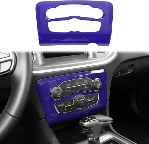 Vista 11 de Voodonala Para cargador de radio, CD, interruptor de CD, consolas centrales para Dodge Charger 2015-2026+, accesorios interiores, fibra de carbono
