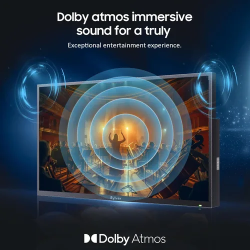 Vista 4 de SYLVOX Televisor exterior de 50 pulgadas con barra de sonido