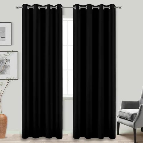 Vista 106 de KOUFALL Cortinas Doradas de Lujo Opacas para Sala de Estar, Elegantes Modernas Cortinas para Sala de 84 Pulgadas de Largo 2025