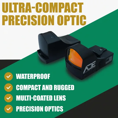 Vista 5 de ADE Advanced Optics RD3-009 5 MOA - Mira de punto rojo con placa de montaje para pistolas Smith & Wesson MP M&P, M&P 2.0, SD9VE, SD40VE + montaje