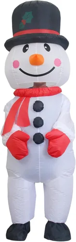Vista 2 de Inflatable Gingerbread Man Costume Christmas Blow Up Costume Adult Inflatable Suit Gingerbread Man for Party