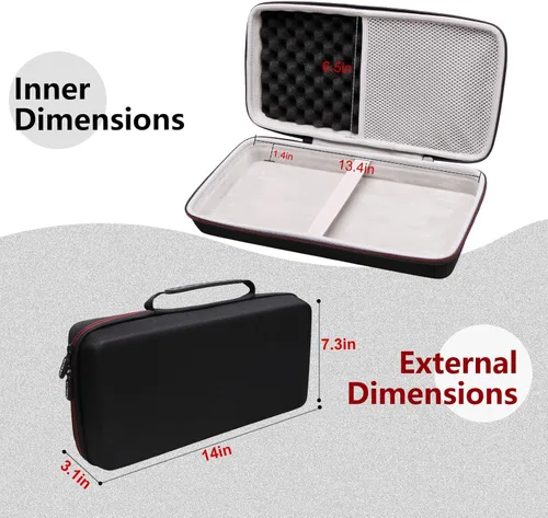 Vista 2 de LTGEM - Funda compatible con Logitech POP ICON Combo combo de teclado y mouse Bluetooth, bolsa de almacenamiento de viaje para oficina, color negro