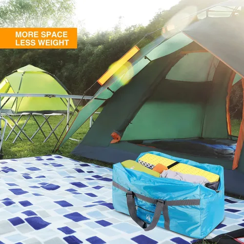 Vista 2 de REDCAMP Bolsa de viaje plegable, bolsa deportiva grande, 75L96L100L, bolsa de asas impermeable ligera