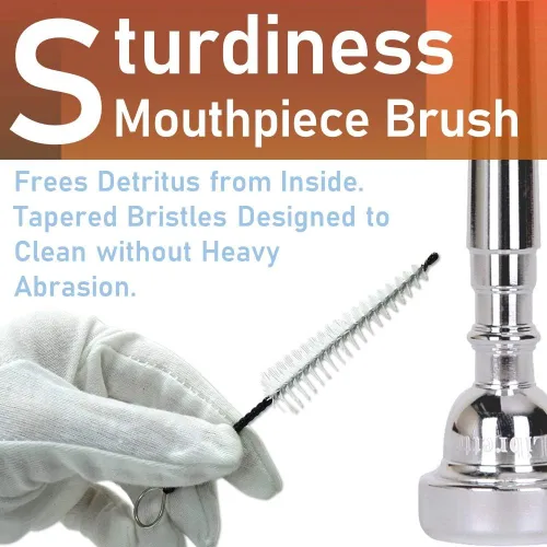 Vista 7 de Libretto Trumpet (Cornet) Kit de cuidado todo incluido + paño de pulido de microfibra Libretto para instrumentos musicales, 3 tamaños en 1 paquete