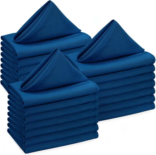 Vista 31 de Utopia Home Paquete de 24 servilletas de tela de 20 x 20 pulgadas, servilletas de cena 100% poliéster con bordes dobladillos, servilletas lavables