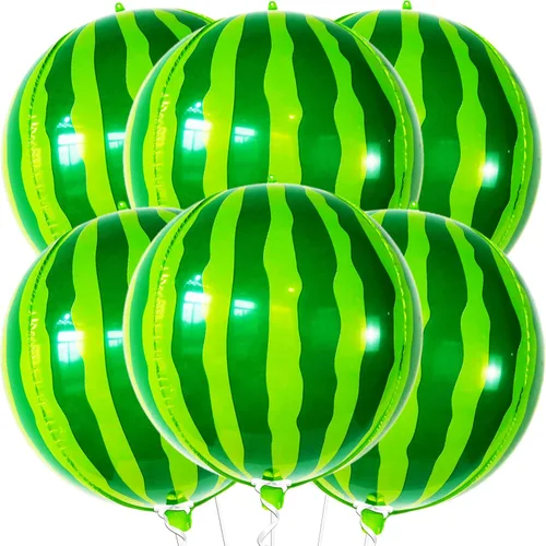 Vista 10 de KatchOn, Globos grandes de sandía de 22 pulgadas, paquete de 6, globos de verano para decoraciones de cumpleaños de sandía, decoraciones de fiesta