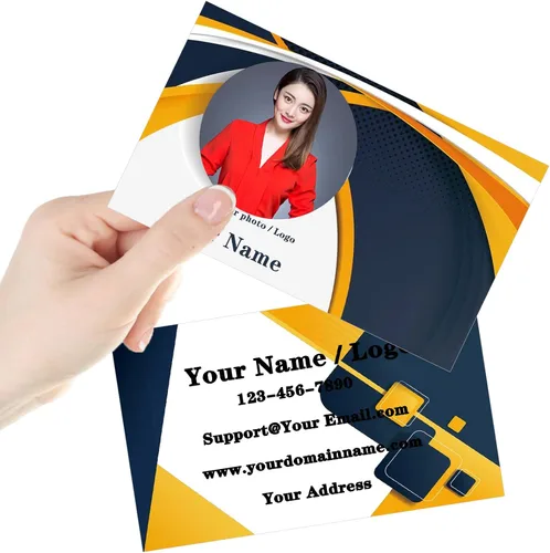 Vista 15 de Tarjetas de visita personalizadas con logotipo, tarjeta de visita personalizada de impresión de doble cara, papel recubierto de 100 oz/m², texto