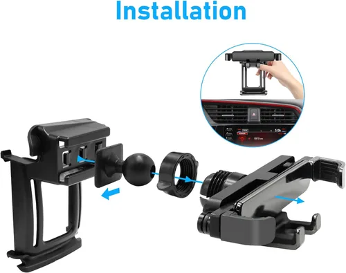 Vista 7 de Compatible con soporte para teléfono Honda Civic 2016-2021, ranura de luz de peligro de montaje, para soporte de teléfono Civic Air Vent de 10ª