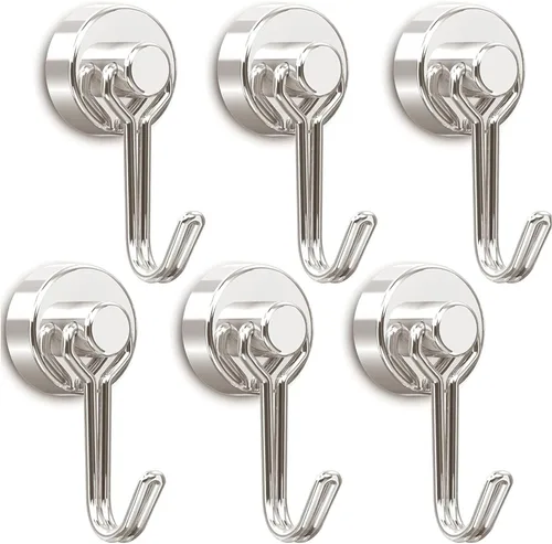 Vista 8 de Tohoer Ganchos Magnéticos, Ganchos de Imanes de Neodimio de 100LBS de Alta Resistencia con Protección Antióxido para Refrigerador, Horno, Parrilla