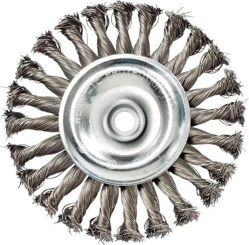Vista 10 de Mercer Industries 187010 - Rueda de alambre prensado de 4" x 1/2" x 5/8"-11, alambre de acero al carbono .014