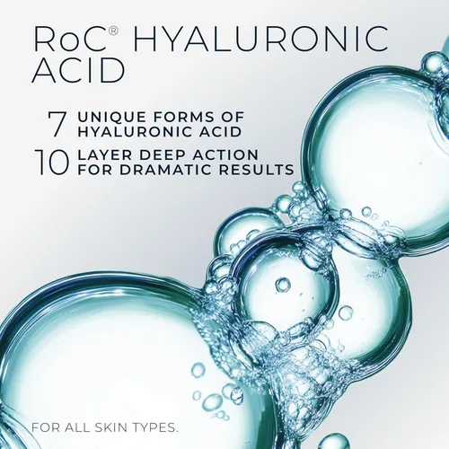 Vista 8 de RoC Hydration+ Replumping Serum Stick, sin fragancia, fórmula hidratante y refrescante con ácido hialurónico y péptidos para aumentar la elasticidad