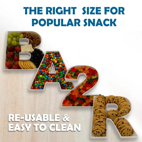 Vista 6 de 10" Reusable Plastic Box Form Tray Display for Treats, Charcuterie, Cake Pop, Candy, Charcuterie Box, Custom Charcuterie Letters Fillable - Reusable