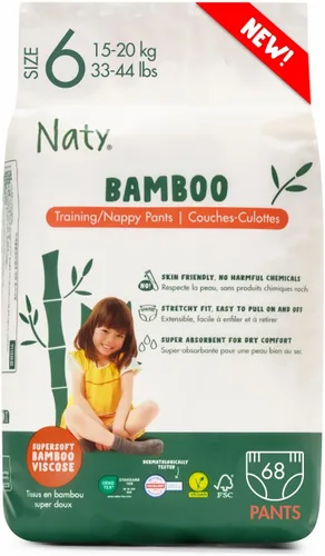 Vista 9 de Naty Pantalones de entrenamiento de viscosa de bambú – Ropa interior de entrenamiento para ir al baño, dominadas, ecológicas, suaves como la seda