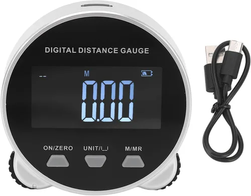 Vista 7 de Cinta métrica digital, pantalla LCD electrónica de larga distancia de 656.2 pies, batería de 260 mAh, herramienta de medición de distancia