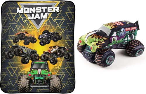 Jay Franco Monster Jam Grave Digger - Paquete de almohada y manta