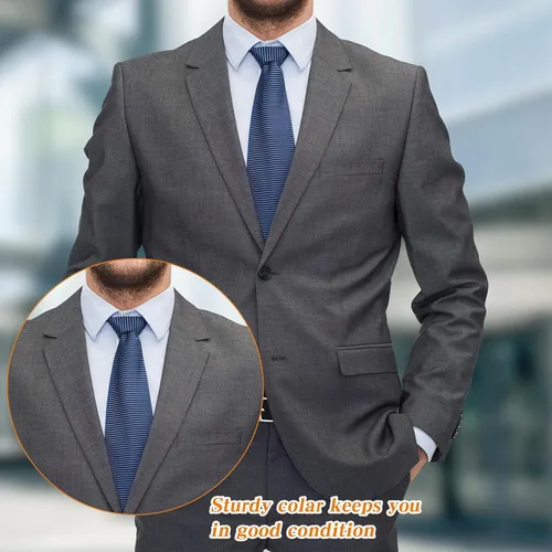 Vista 4 de 100 piezas de estancias de cuello para camisas polo, cuello de camisa triangular para hombres, collares de hombre para camisas formales de hombres